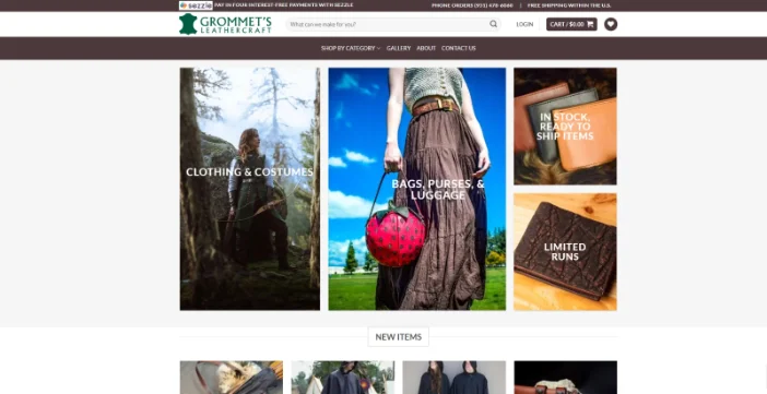 Grommet's Leathercraft — screenshot
